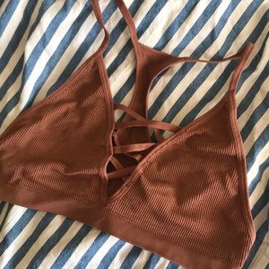 orange x front bralette extra small